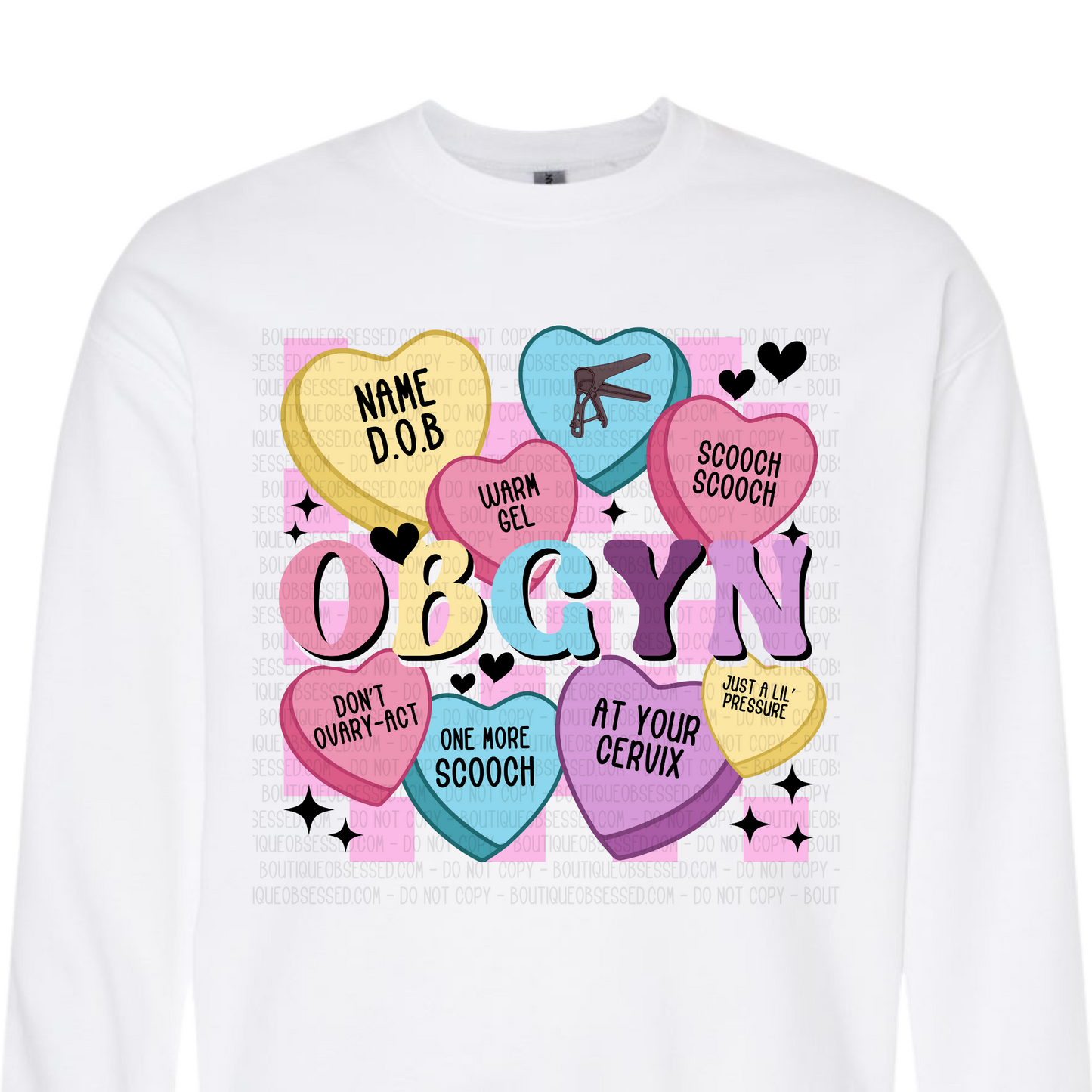 OBGYN Valentine Hearts: PNG Digitial Download